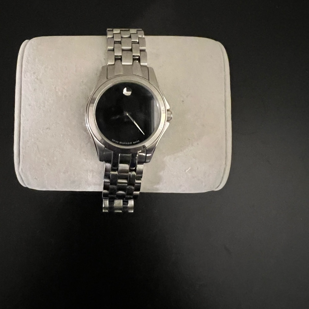Great condition Ladies' Movado Masino Watch with Black Dial